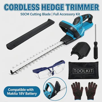 Draadloze Heggenschaar 50CM - Krachtig, Makita 18V Compatibe, Verzenden, Nieuw