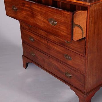 Strak mahonie Buro-bookcase boekenkast met schrijflade ca 18, Ophalen of Verzenden
