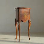 Bijzettafel - Hout, Marmer, Brons - Statief en driehoekige
