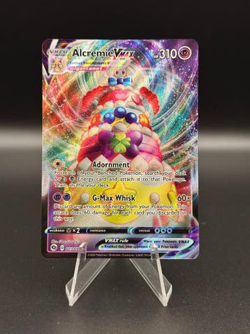Pokemon Sword &amp; Shield Champions Path Alcremie Vmax #023/07, Hobby en Vrije tijd, Verzamelkaartspellen | Pokémon, Verzenden
