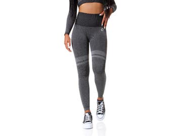 Dames sportlegging - Hoge taille - Zwart Melange, Kleding | Dames, Verzenden, Nieuw