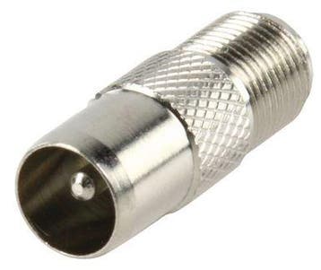 verloop F-connector female naar IEC male, Audio, Tv en Foto, Schotelantennes, Ophalen of Verzenden, Nieuw, (Schotel)antenne-accessoires