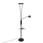 Vloerlamp zwart met leesarm incl. LED en USB-poort - Sevilla, Huis en Inrichting, Lampen | Vloerlampen, Verzenden, Nieuw, Modern