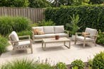 VDG Hugo stoel-bank loungeset -Latte/Beige, Tuin en Terras, Tuinsets en Loungesets, Verzenden, Nieuw, Overige materialen, Loungeset