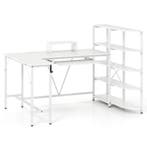 LIVSK L-vormige computertafel - Oplaadstation met 2 stopcont, Verzenden, Nieuw