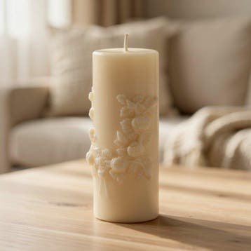Bloem Reliëf Designkaars | Scentulp, Verzenden, Nieuw