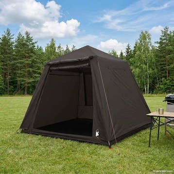 vidaXL Vistent 4-persoons snelontgrendeling bruin, Caravans en Kamperen, Verzenden, Nieuw, Tot en met 2