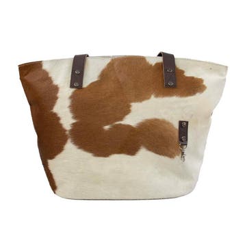 handtas koe bruin 46x30x18cm (bos taurus taurus), Verzenden, Nieuw