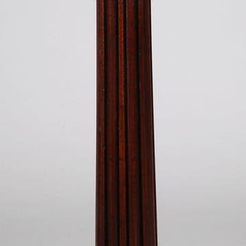 Zeer hoge elegante piedestal met verdiept blad in donker not, Antiek en Kunst, Antiek | Meubels | Tafels, Ophalen of Verzenden