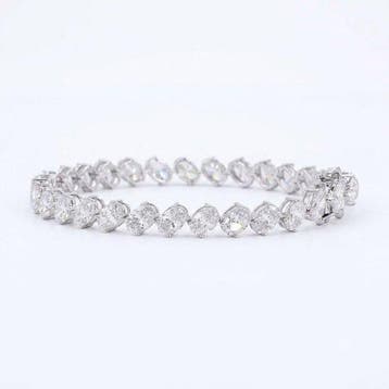Armband - 14 karaat Witgoud - 12.22ct. tw. Diamant, Nieuw