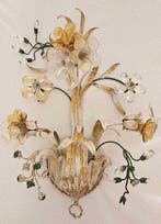 Mechini Sergio snc - Wandlamp - Glas, Kristal, Metaal -