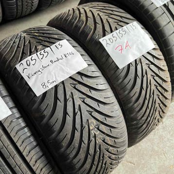 2 x Kingstar 205-55-15 Zomerbanden 8,5mm, Gebruikt, 15 inch, Band(en), Personenwagen