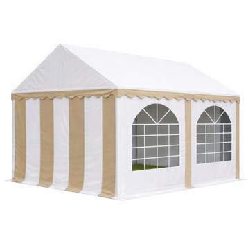 Premium Partytent PVC 3x4x2 mtr in Wit-Beige (3x4 meter), Verzenden, Nieuw, 2 meter of meer, Partytent