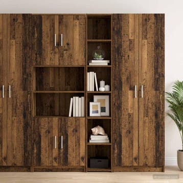 vidaXL buffetkast Oud hout 30 x 41 x 185 cm Bewerkt hout, Minder dan 50 cm, Verzenden, Nieuw, Minder dan 100 cm
