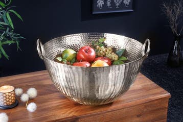 Handgemaakte decoratieve kom ORIENT 40cm zilverkleurig, Huis en Inrichting, Ophalen of Verzenden, Nieuw