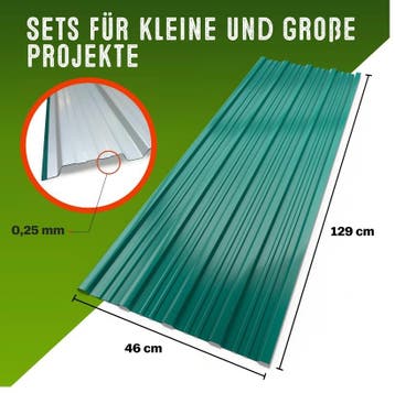 Trapezium Dakplaten 28 Stuks Groen 110x46cm (Tuin en Terras), Verzenden, Nieuw