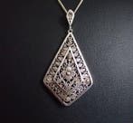 Zilver - Ketting met hanger - Filigrain - Bloem