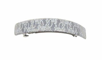 Haarspeld Patentspeld 9cm  – Glitter Kant Patroon – Wit, Nieuw