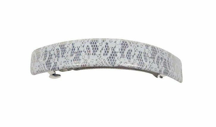 Haarspeld Patentspeld 9cm  – Glitter Kant Patroon – Wit, Sieraden, Tassen en Uiterlijk, Uiterlijk | Haarverzorging