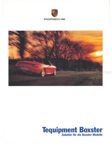 2001 PORSCHE BOXSTER TEQUIPMENT BROCHURE DUITS, Boeken, Nieuw, Porsche, Author