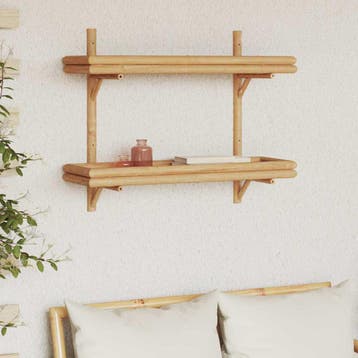 vidaXL Wandplank met plank Wandgemonteerd Bruin 75 x 26 x 60, Verzenden, Nieuw