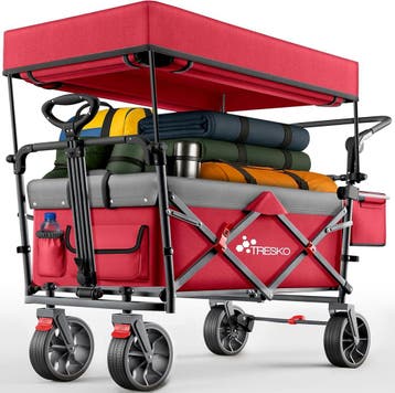 Bolderkar - Opvouwbaar - Bolderwagen  - Rood - TRESKO®, Verzenden, Zo goed als nieuw
