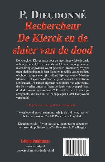Rechercheur De Klerck en de sluier van de dood / De Klerck /, Verzenden, Zo goed als nieuw, P. Dieudonné