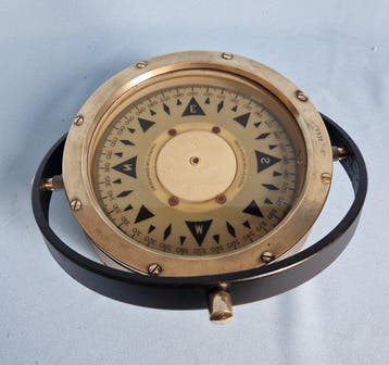 Scheepskompas - Messing, Glas - Observator