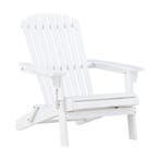 *WOONWINKEL* Loungestoel Acacia Hout Wit, Tuin en Terras, Tuinsets en Loungesets, Verzenden, Nieuw, Hout