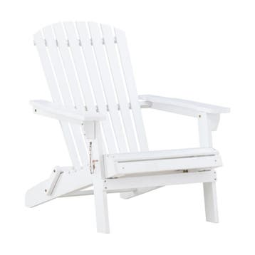 *WOONWINKEL* Loungestoel Acacia Hout Wit, Verzenden, Nieuw, Hout