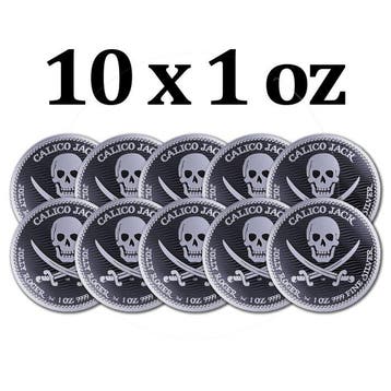 Niue. 2 Dollars 10 x 2022 1oz $2 NZD Niue Calico Jack -
