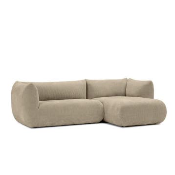 Loungebank Veendam - loungebanken - Beige, Nieuw, Stof