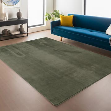 Wasbaar Vloerkleed | Joy | Uni | Groen | 140x200 cm, Verzenden, Nieuw