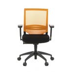 Bureaustoel | Verstelbare Armleuning | Stof | Zwart/Oranje |, Huis en Inrichting, Verzenden, Nieuw