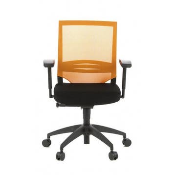 Bureaustoel | Verstelbare Armleuning | Stof | Zwart/Oranje |, Huis en Inrichting, Bureaus, Verzenden, Nieuw