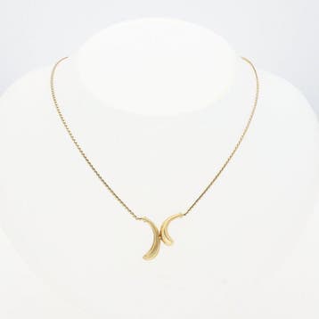 Ketting met hanger - 14 karaat Geel goud