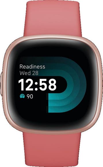 Fitbit Versa 4 Smartwatch - Pink Sand/Copper Rose Aluminium, Verzenden, Zo goed als nieuw