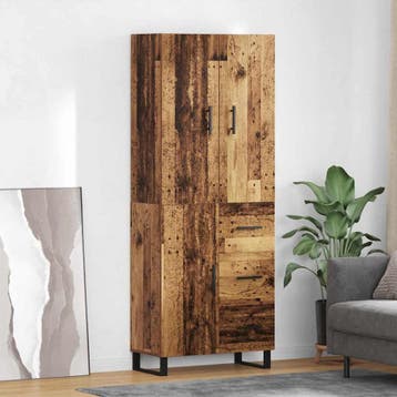 vidaXL buffetkast 2 st Oud Hout 69,5 x 34 x 180 cm, Minder dan 50 cm, Verzenden, Nieuw, Minder dan 100 cm