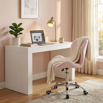 Ergonomische Bureaustoel | Roze Velvet | Laatste Stuks!, Huis en Inrichting, Bureaustoelen, Nieuw, Ophalen of Verzenden, Roze