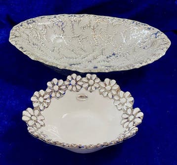 Valenti & Silverina - Tafelmiddenstuk (2) - Opaline glas