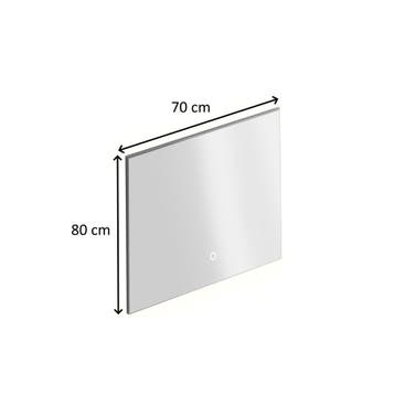 Badkamerspiegel Xenz Garda 80x70 cm Verlichting aan Onder-, Ophalen of Verzenden, Nieuw