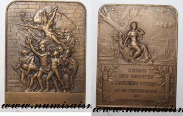 Ohne Jahr France Medaille Sport Union Der Gesellschaften..., Verzenden