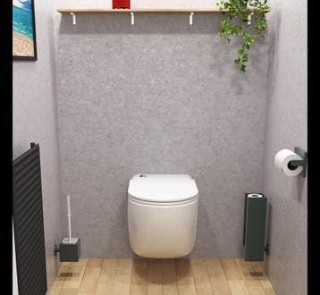 Broyeurtoilet Sani-wand - Sanibroyeur Hangende WC, Ophalen of Verzenden, Nieuw, Steen, Toilet