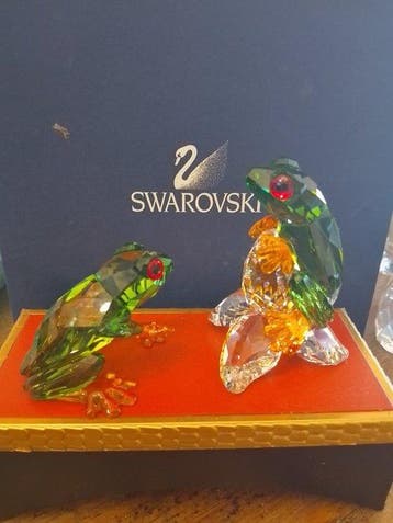 Swarovski - Beeldje - Kikkers (2) - Kristal