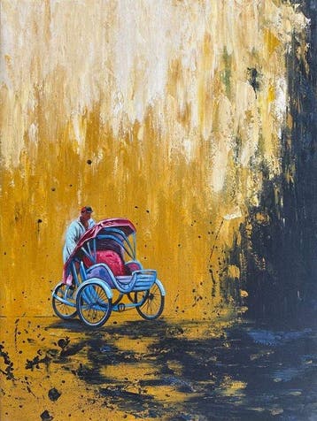 Nguyen Robert (1958) - Tuk tuk 80 60 cm