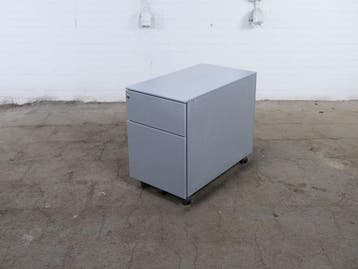 Tweedehands ladeblok zilvergrijs verrijdbaar 1 lade +, Overige materialen, Minder dan 50 cm, Gebruikt, Verzenden