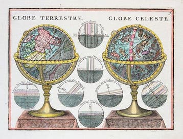 world - aardglobes en hemelgloben; Jacques Chiquet, - Globe, Nieuw