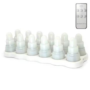 Oplaadbare LED Theelichtjes Set van 12 met Afstandsbediening, Verzenden, Nieuw
