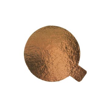 Taartkarton Goud/Zwart met lip Ø8cm 25st., Verzenden, Nieuw