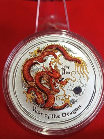 Australië. 1 Dollar 2012 Year of the Dragon 1 Oz (.999)